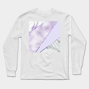 Lavender with grey marble Long Sleeve T-Shirt